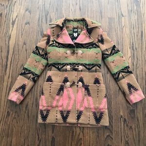 NWT Dept Southwestern Blanket Coat